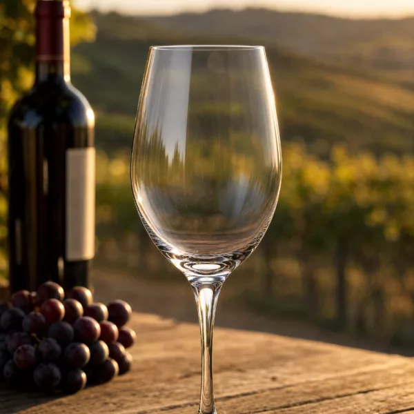 AMBER STEMWARE GLASS (RED) (6X4) 460CC