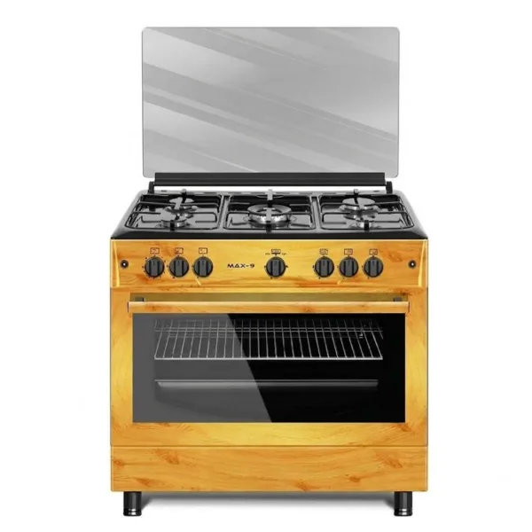MAXI-5 Gas Burners Standing Gas Cooker Wood 60cm X 90cm